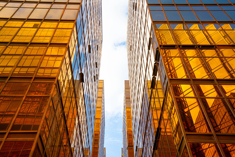 Abstract view of a modern building